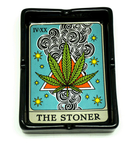 The Stoner.  Tarot Card Ashtray.  Ceramic